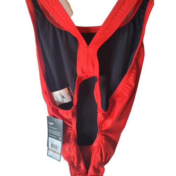 Speedo Pro LT Red One Piece Swimsuit, NWT, 12/38 - Picture 4 of 6